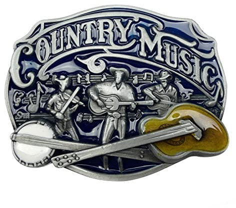 LKMY Herren-Gürtelschnalle, 3D-Gitarre, Musik-Kopfplatte, Musiker, Gürtelschnalle, Western-Vintage-Stil, handgefertigt, Cowboy-Gürtelschnallen, Jeans, Zubehör für Männer und Frauen, Vatertag