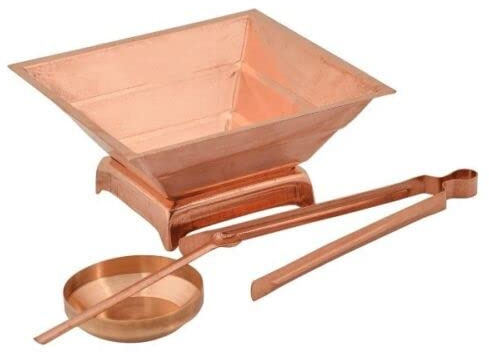 RSGM Pure Copper Vaidic Agnihotra Kit Havan Set for Yagya, Positive Ambiente, Rituals