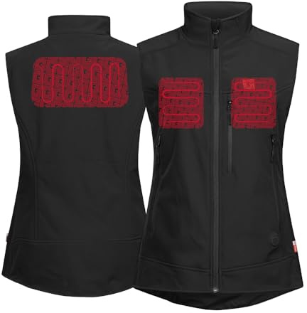 G-HEAT - Gilet chauffant EVO femme - Coupe féminine - Coupe-vent - déperlant - imperméable. Usages : ville, sport, travail. Fourni avec batterie et câble de recharge