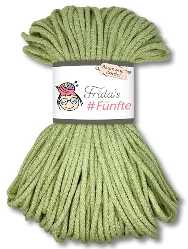 Frida's Wollhaus Frida's 250 g #Quinto cordoncino di cotone Ø 5 mm uncinetto macramè 30 colori (755 | pistacchio)