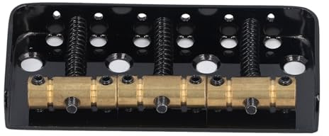 Electric Guitar Bridge, Short Electric Guitar Bridge, Long Service Life, Professional Brass Saddle 3, Perfect for Replacement (Black)