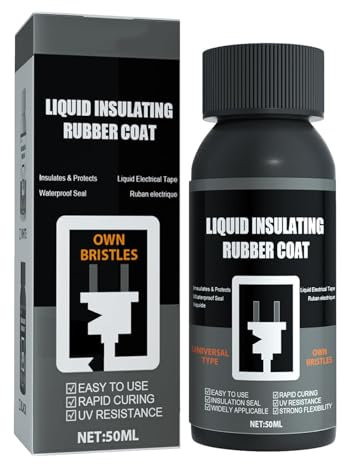 KOAHDE Fast Dry Electrical Tape, Waterproof Black, 50ML - Liquid Insulating Rubber Coat, Black
