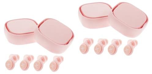 Anneome 4sets Silicone Sleeping Earplugs for Students Sound Insulation Earplugs for Travel Blocking Snoring Noise Comfortable Fit