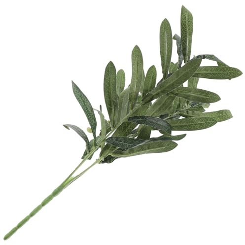 Zerodeko 2 Pièces Rameau D'olivier Artificiel Tiges D'olivier pour Vase Fausse Plante D'intérieur Fausses Branches D'olivier Branche Artificielle Fausses Feuilles Tiges Green Plastique