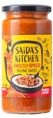 Saida's Kitchen | Sweetly Spiced Somali Tagine Cook-in Sauce 1 x 370g jar. Authentic Gluten free, Vegan, ready to serve sauce with No added sugars