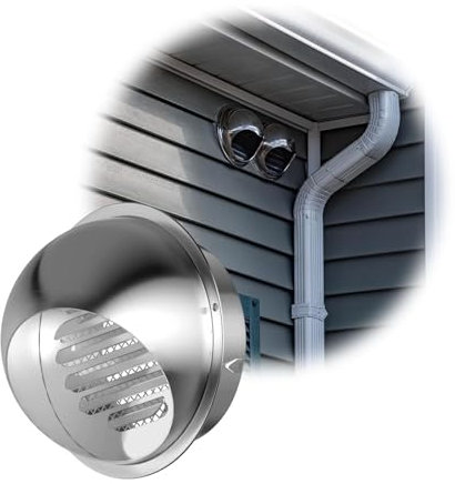 Griglia Di Scarico Rotonda, Griglia Di Ventilazione A Sfera, Griglia Di Ventilazione Da Parete In Acciaio Inox 304, Aria Fresca Ventilazione(300mm/11.81in)