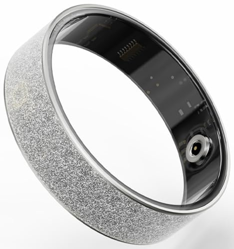 Smart Ring for Women Ladies, Heart Rate Monitor Sleep Tracker Blood Oxygen, Fitness Tracker Step Counter Calories, Fashion Luxury Smart Rings for Android iOS Phones, No App Subscription