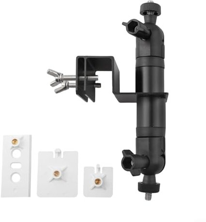 Gutter Mounting Solution for Cameras & Solar Panels Compatible with Popular Brands (Black)