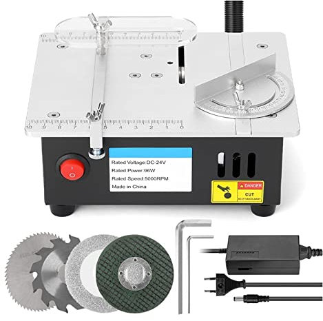 Mini da tavolo multifunzionale da tavolo elettrica Piccola utensile da taglio fai-da-te for uso domestico Macchina da taglio for tornio da banco for la lavorazione del legno ,Strumenti Professionali(S