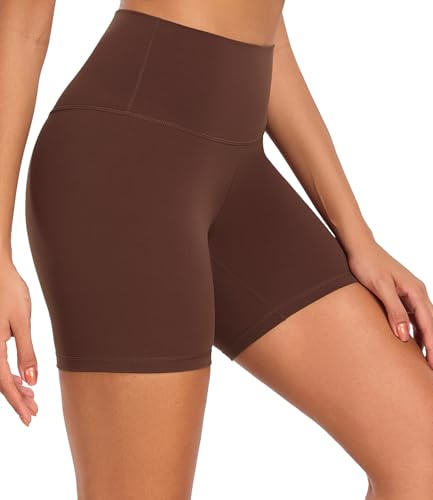 wirarpa Leggings Corti da Donna Pantaloncini Sportivi Corti, Pantaloni da Yoga a Vita Alta Jogging Shorts Antisfregamento Leggings Corti Yoga