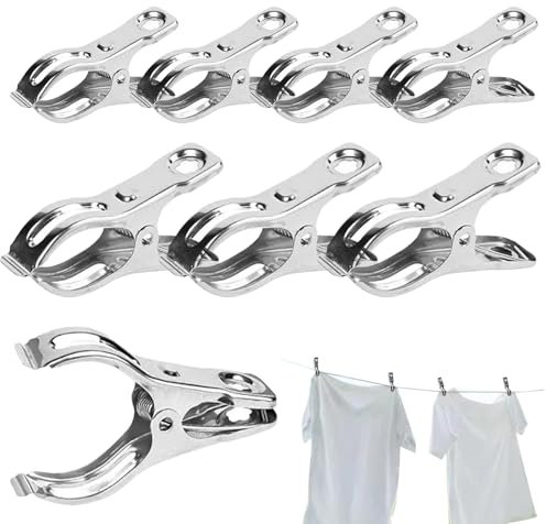 Clips de jardín Pinzas de invernadero: fijaciones ajustables, asas de metal resistentes | Clips de jardín de acero inoxidable sólidos para red, tela de sombreado y mantas de hilera