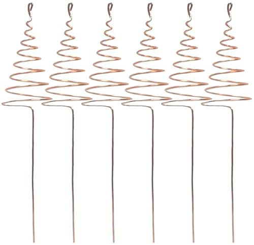 Kupfer-Gartenstäbe – Kupferspulen-Drahtpfähle, Spiral-Stützstäbe, rostfreie Stäbe, Gartenpflanzenwachstum, tragbares Drahtgestell, Outdoor-, Gemüse für Hof, Rankgitter, Stützpfähle