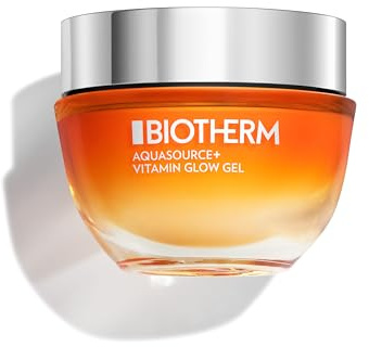 Biotherm, Aquasource+ Vitamin Glow Gel, Soin Éclat Visage et Anti-Imperfections, Hydratant et Anti-Taches, Enrichie en Biotech Plankton et Vitamine B3, Tous Types de Peau, 50 ml