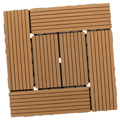 ABOOFAN Klick-terrassenfliesen Für Außenbereich Terrasse Garten Wetterfest Pflegeleicht Mit Holzoptik Rutschfest Einfach Selbst Verlegen