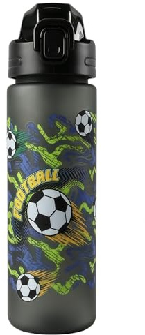 MHwan Vattenflaskor för barn, 700 ml, lämplig för kolsyrade drycker, BPA-fri, enknappsöppning, lätt att rengöra, vattenflaska med stor kapacitet, perfekt för skola och sport