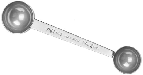 STOBAZA Cuillère Doseuse à Deux Extrémités en Acier Inoxydable, 15 Ml et 30 Ml, Outil de Mesure pour Café Cuisine, Facile à Nettoyer