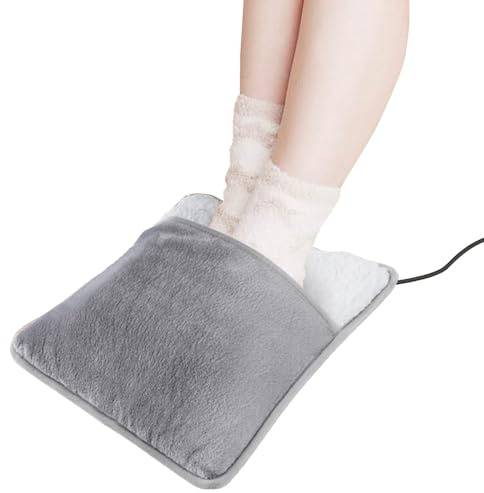 Elektrischer Fußwärmer, 29 x 29 x 2,5 cm, Fußwärmer, Fußheizkissen, USB-betriebene F´-Heizung, elektrischer Fo-ot Wa-rmer für kalte Füße, Camping, Büro, Spa, Schlafzimmer, Wohnzimmer, Winter