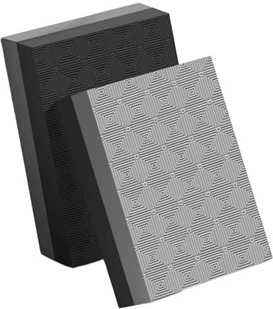 QLoztyse 2 Stück Geräuscharme Fallschutzmatten für Gewichtheben, Kreuzheben, für Drinnen Und Draußen, Rutschfester Bodenschutz für Fitness Workouts, Schwarz Grau 50x40x4cm