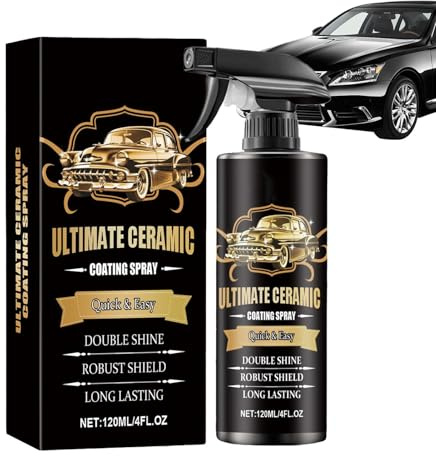Bilvax Keramisk Beläggning - Dammavvisande Glansförstärkare | 120 ml Högblank Nano Lackspray - För Lastbil Bil Motorcykel Garage Daglig Körning