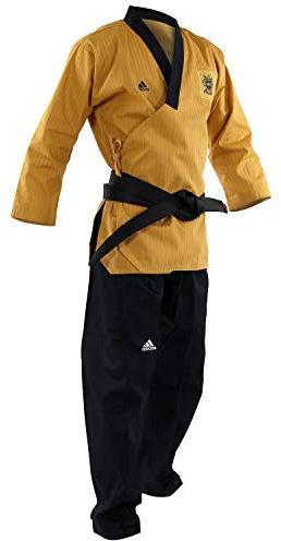 adidas Adi Poomsae Premium WTF Approved Taekwondo Uniform for Men and Women - 210 (7) Gold