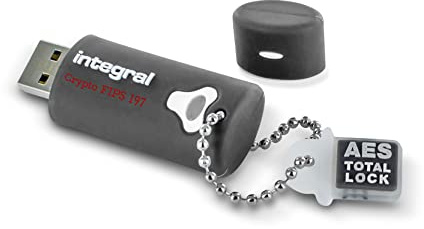 Integral Memory 16GB Crypto-197 256-Bit 3.0 USB Stick verschlüsselt - USB Stick Passwort geschützt - FIPS 197 zertifiziert, INFD16GCRY3.0197 Black