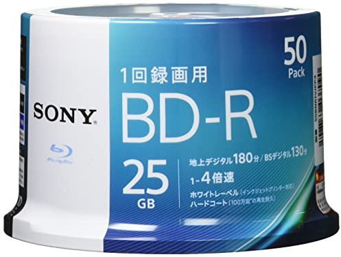 SONY video for a Blu-ray disc 50BNR1VJPP4 (BD-R 1 layer: 4-speed 50 sheets pack)(Japan Import-No Warranty)