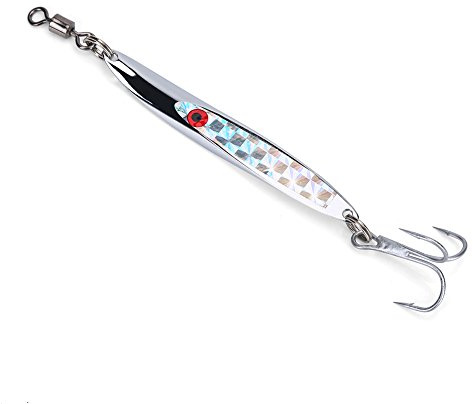 Esche da Pesca in Metallo Esca da Pesca a Paillettes Bass Hard Spoon Bait Esca Artificiale per Pesca D'acqua Dolce in Mare(21g-Argento)