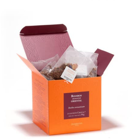 Dammann Frères | Rooibos Aromi Orientali | Infuso Con Bergamotto e Frutto Della Passione - 25 Filtri (50 Gr) | Tè Rosso del Sudafrica Senza Caffeina