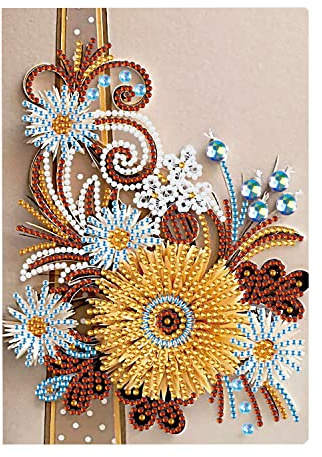 DIY A5 Blanko anteckningsböcker diamant målning anteckningsbok barn blommor broderi korsstygn skola skrivmaterial dagbok flickor sketchbook A5 skissbok födelsedag pojkar gåva