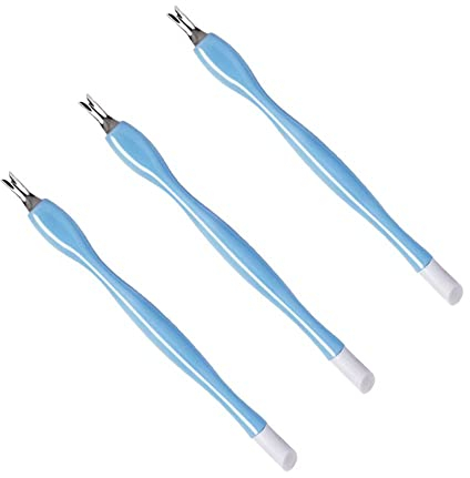 Lmyzcbzl Nagelhautgabel, 3 Stück Cuticle Trimmer, Cuticle Pusher, Edelstahl Dead Skin Gabel, für Frauen Mädchen Maniküre