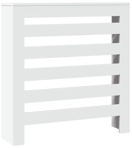 vidaXL Copertura Termosifone Bianca 78x20x82 cm Legno Multistrato