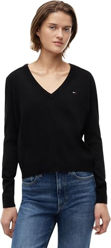 Tommy Jeans Jersey Mujer Essential con Cuello de Pico