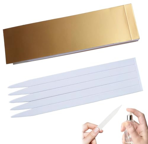 DHWEKU Tiras de prueba de perfume blanco,100 PCS papel de prueba de fragancia de aromaterapia Tiras de tiras de olor de fragancia Tiras de fragancia de perfume Tiras de prueba de aceites esenciales