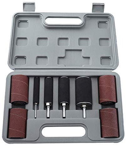 Lonrtesw Kit Levigatrice un Carta Vetrata per Nastro Abrasivo con per Mandrino per Trapano un Colonna