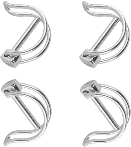 Folding Pipe Pins, Pack of 4 Folding Pins, 8 x 45 mm with Snap Closure, Cotter Pin, Safety Pin, for Farm, Lawn, Garden
