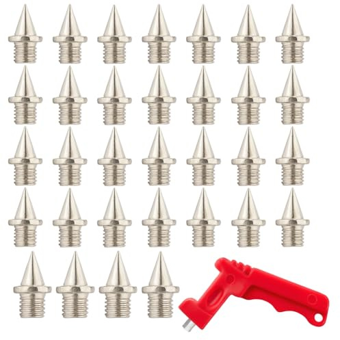 50PCS Pointes de Rechange pour l'athlétisme, 6 mm, Réparation de Crampons pour Athlétisme, Randonnée, Sprint, Cross ou Entraînement, Accessoires Compatibles avec Chaussures à Pointes Universelles