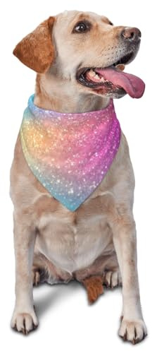 Lustiges Hundehalstuch mit Regenbogen-Pink (1)-Aufdruck, 1 Packung, Dreieckstuch, waschbar, Geburtstag, verstellbares Lätzchen, Taschentuch für neutrale große Hunde