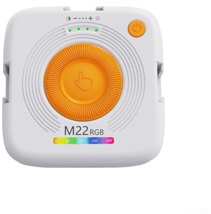 RGB Fill Light Portable Mini, Magnetic Pocket LED for Selfies Vlogs Live Streaming DSLR Camera Photography Phone Stand Compact Rechargeable(white)