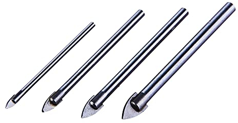 Am-Tech - Punta per forare vetri e specchi (4 pezzi)