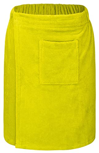 Floringo Luxus Saunakilt/Sauna-Kilt Twin-Star Herren mit Klettverschluss und aufgesetzter Tasche - Kiwi