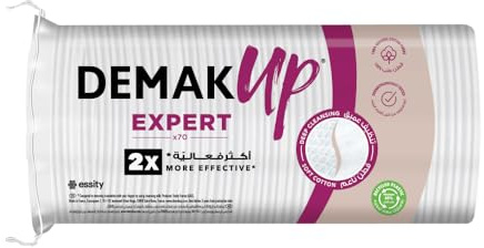 Demak'Up Expert 70 Dischetti Struccanti, fibre di cotone non sbiancate, 1 confezione