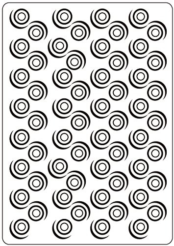 Darice 1215-62 Prägeschablone, Wirbel, Plastik, transparent, 10,8 x 14,6 x 0,4 cm