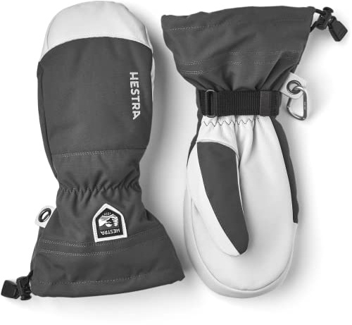 Hestra Army Leather Heli - Manopla de esquí y Clima frío, Gris, 10