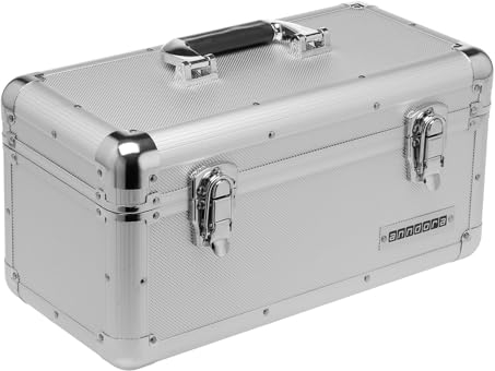 anndora Werkzeugkoffer 13 L Transportbox Werkzeugkasten Werkzeugbox - silber