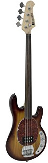 Dimavery Mm-501 E-Bass, Bundlos, Tabak, gold, 44655