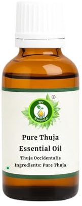 R V Essential Pure Thuja Essential Oil 100ml (3.38oz)- Thuja Occidentalis (100% Pure and Natural Steam Distilled)