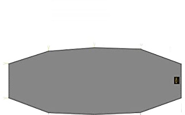 Tatonka Zeltunterlage Floor Sheet LT Rokua 3 - Leichter und wasserdichter Zeltboden für das Tatonka Rokua 3-Personen Zelt - Mit Schlaufen (450 x 90/175 cm)