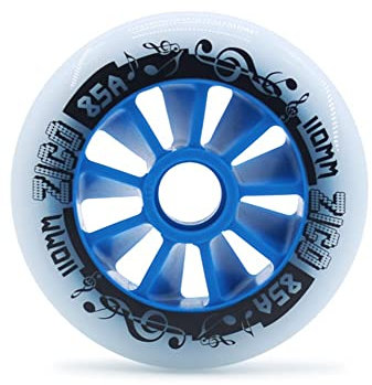 TGHY 8 STK. Inliner Rollen mit Lagern 90mm 100mm 110mm 85A PU-Rader für Eisschnelllauf,Blau,100mm