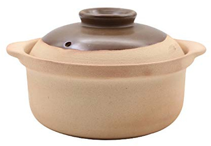 Ollas Soperas Cazuela de cerámica Clay Pot olla de tierra con tapa Redondo Resistente al calor Pote de sopa Vintage Olenware Pot Stovetop Ceramic Stew Pot 1L / 1.8L / 2.3L Olla de sopa ( Size : 2.3L )