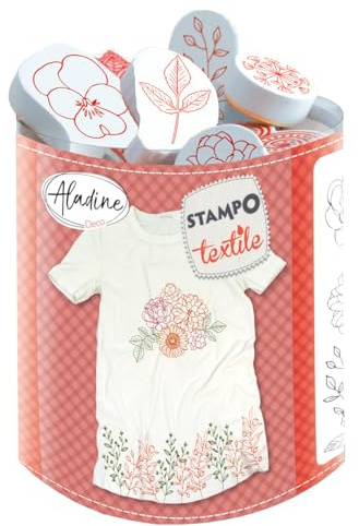 Textilstempel & Stempelkissen - Motiv: Blumen & Blüten